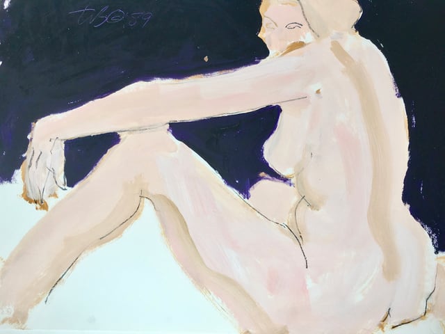 Freeman W. Butts, Woman with Arm on Knee, 1989