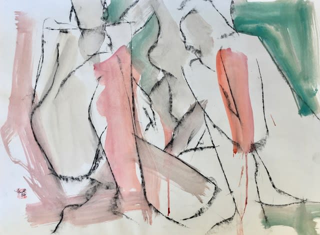 Freeman W. Butts, A Seated Abstraction of Figures, 1983