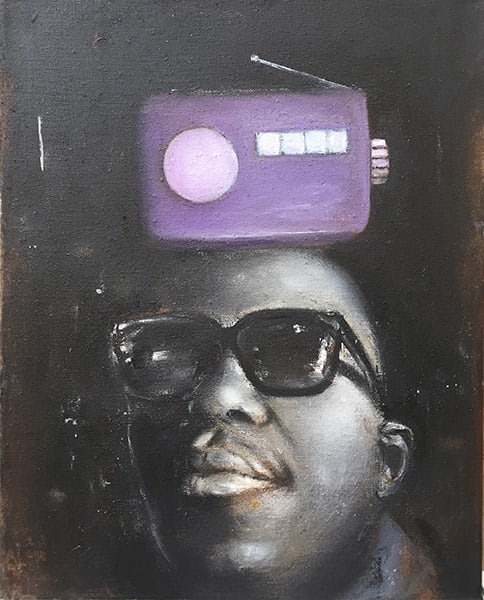 Ransome Stanley, MAN WITH PURPLE RADIO, 2017