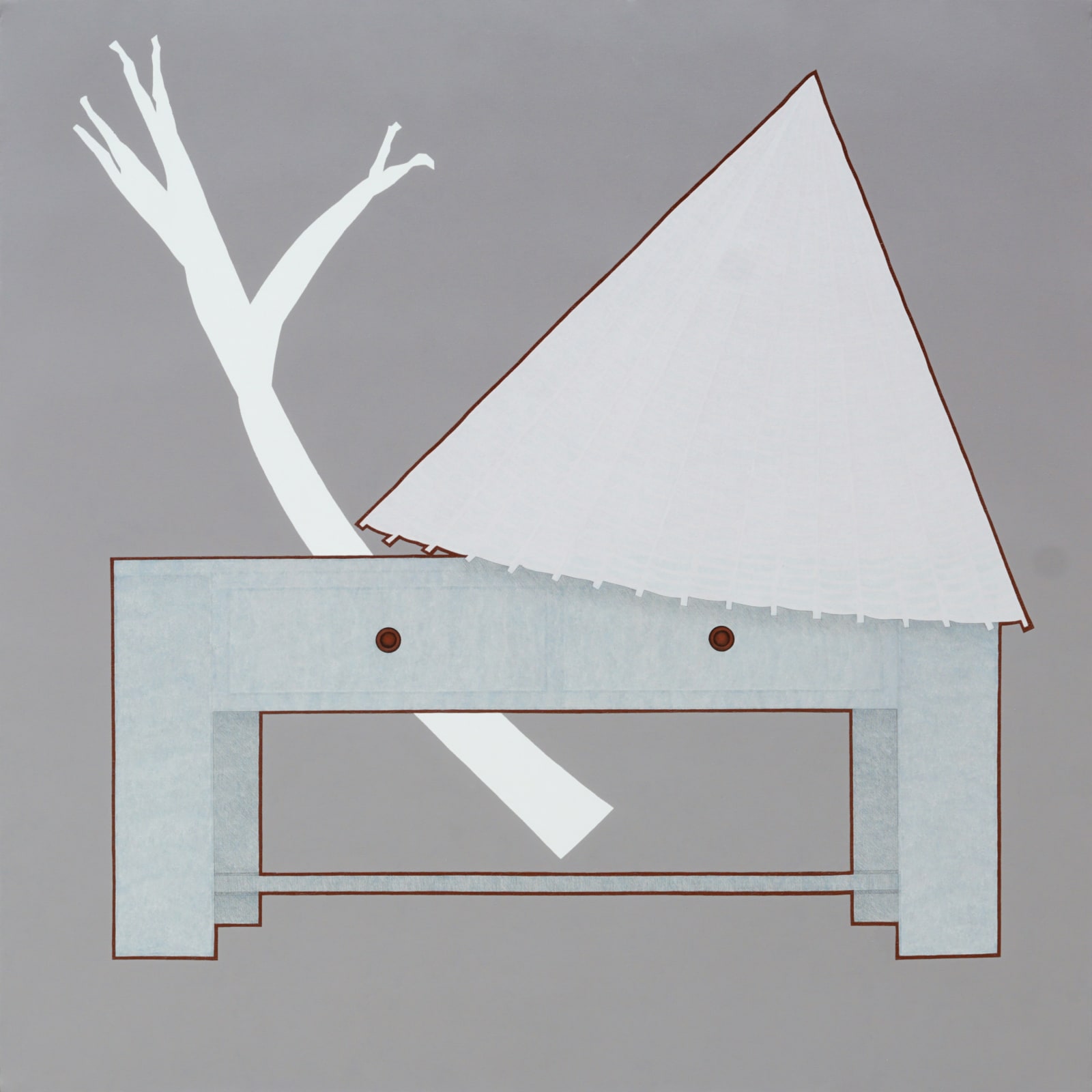 Yashwant Deshmukh, Still Life with Branch, 2022