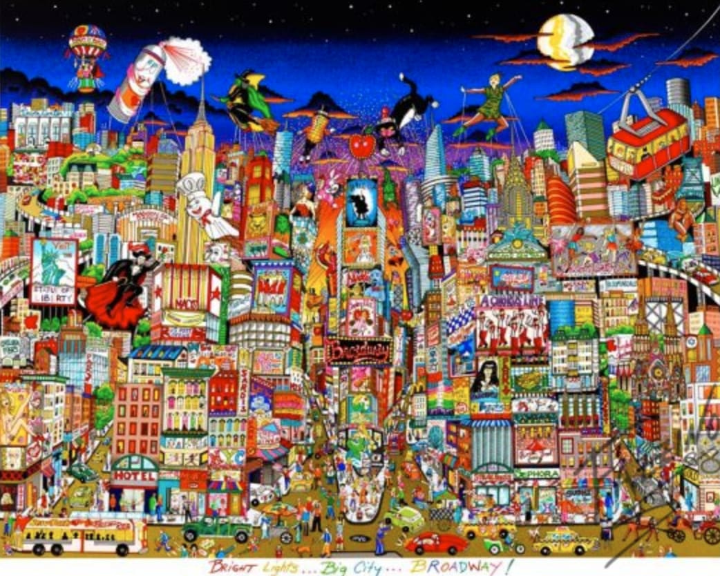 Charles Fazzino, Bright Lights...Big City...Broadway