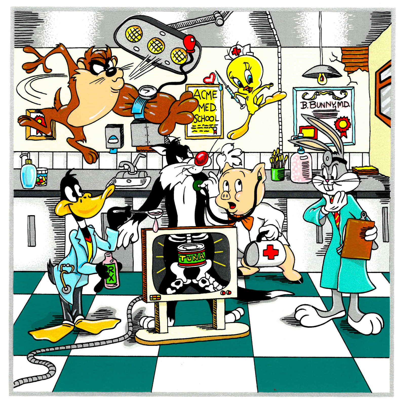 Charles Fazzino, A Looney Doctor Visit