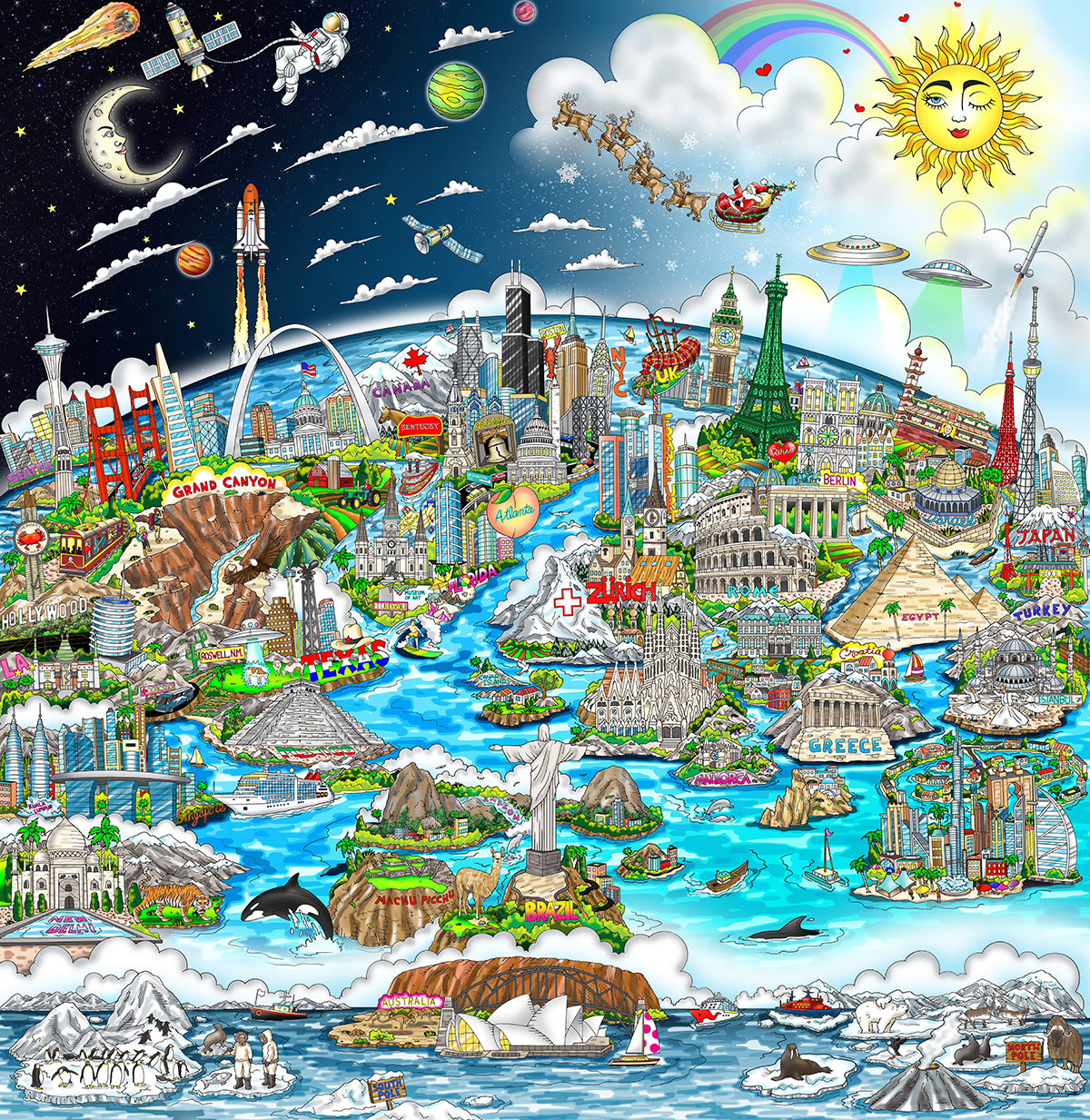 Charles Fazzino, A World for Us, 2025