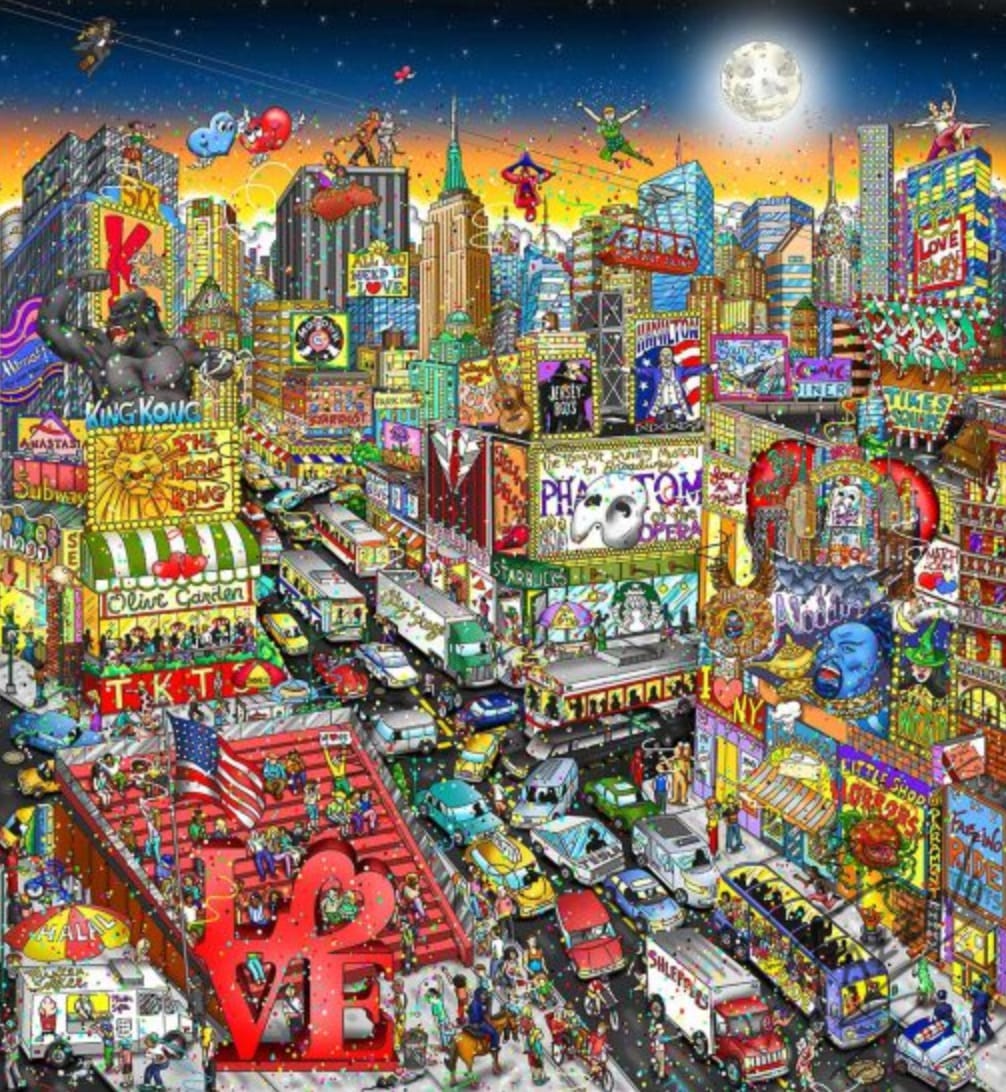 Charles Fazzino, We found Our Love on Broadway AP