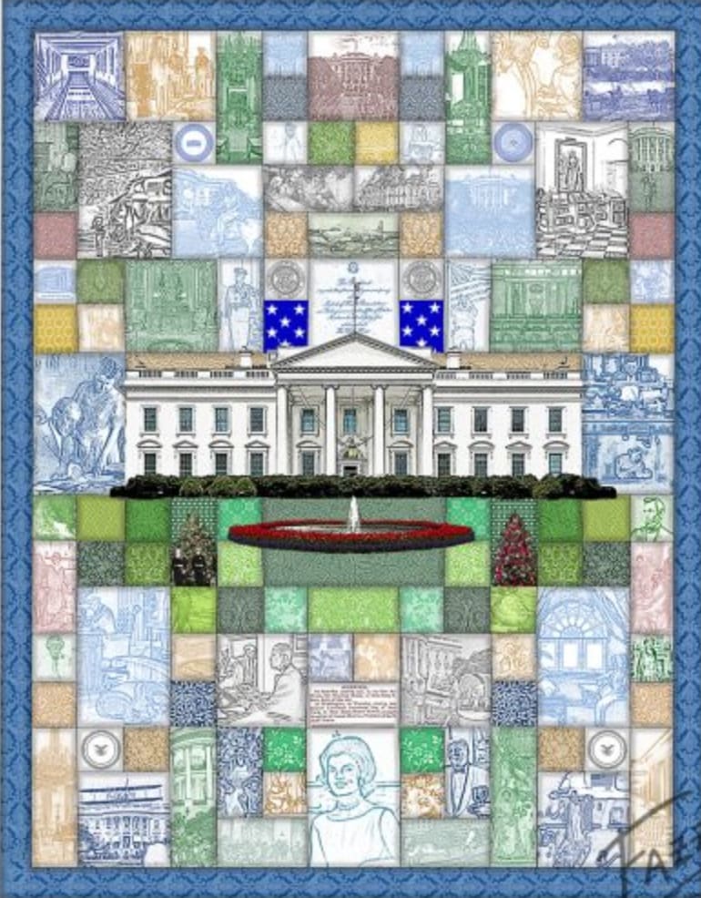 Charles Fazzino, The People’s House: A Quilt of White House History DX