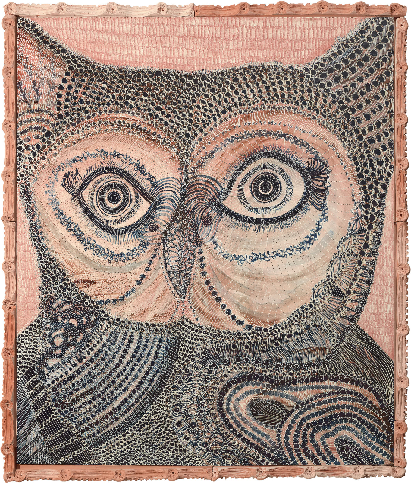 Joshua Yeldham, Terracotta Blue Owl, 2024