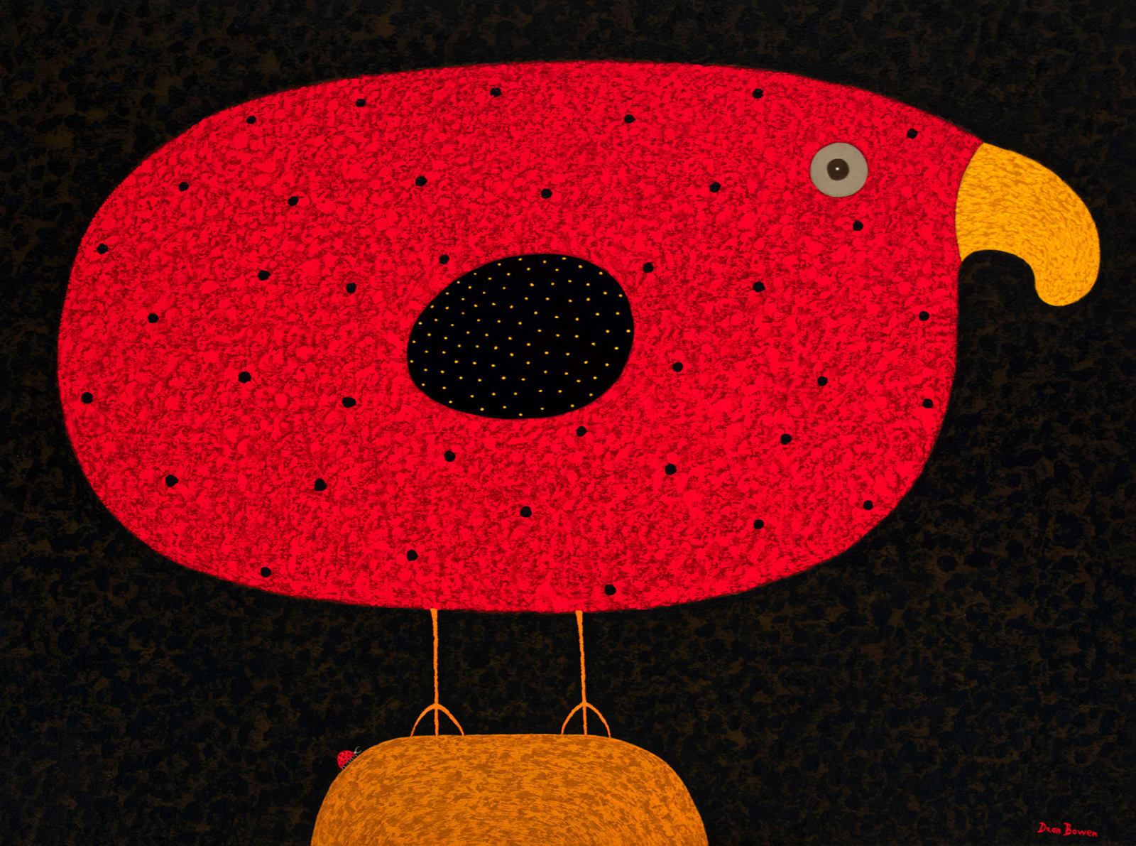 Dean Bowen, Red Spotted Bird, 2022