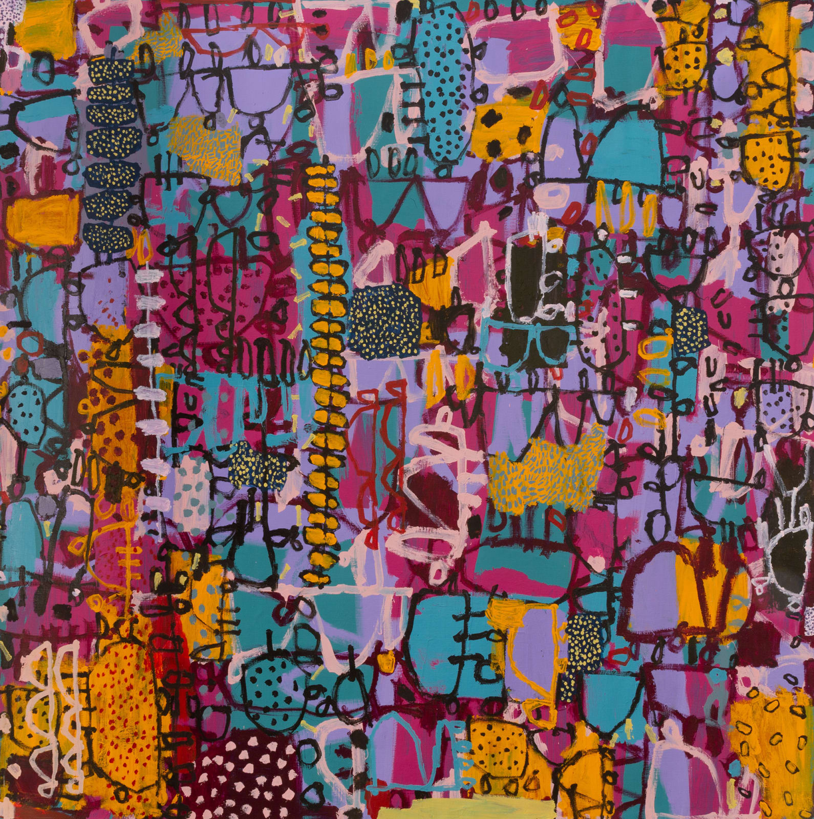 Naomi Hobson, Golden Wattle Among Eucalyptus, 2022