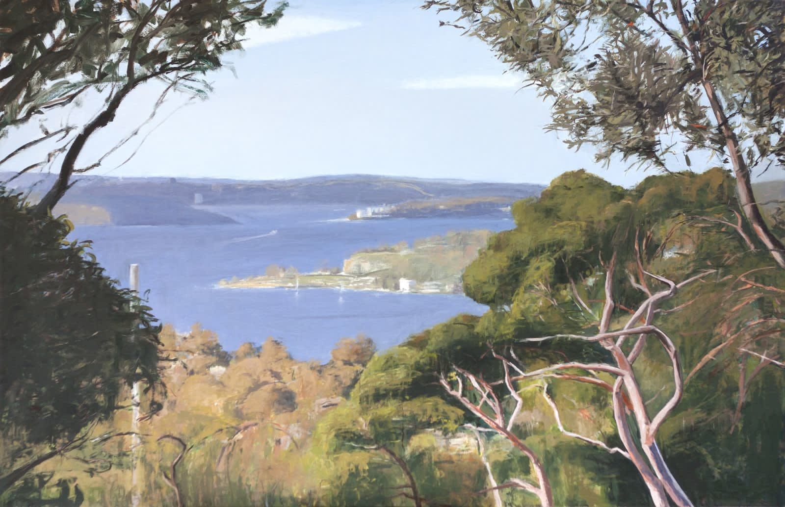 Peter Simpson, Harbour View Though Trees, 2016