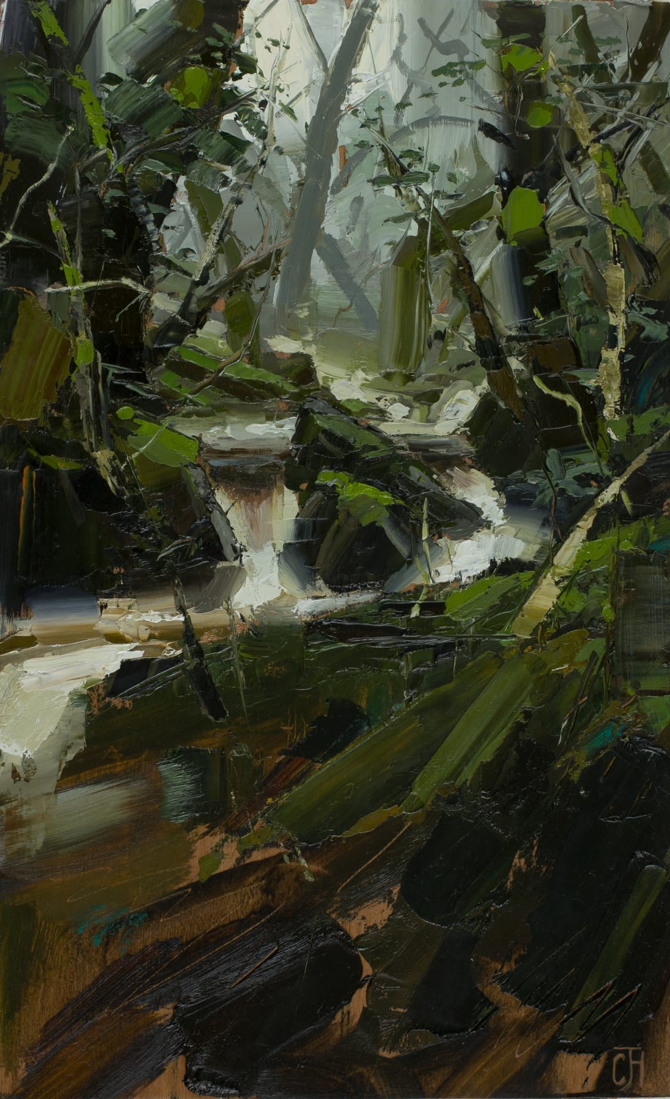 Clifford How, The Little Creek Roared to Life After the Rain (Study), 2022