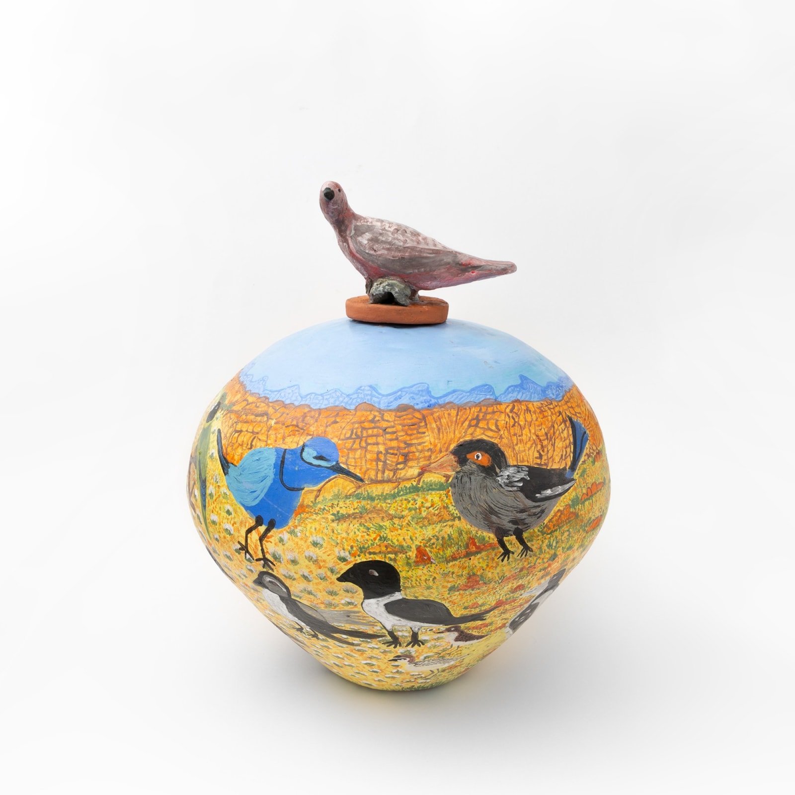Hermannsburg Potters, Claire Pareroultja – Thepa Mapa (Plenty Birds), 2023
