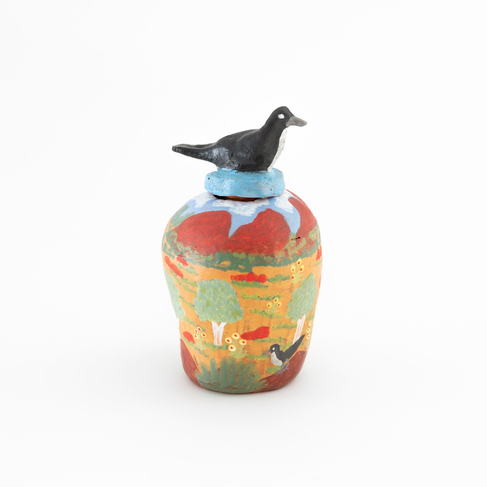 Hermannsburg Potters, Rosanne Coulthard Panangka – Titjarritjarra (Willie Wagtail), 2023