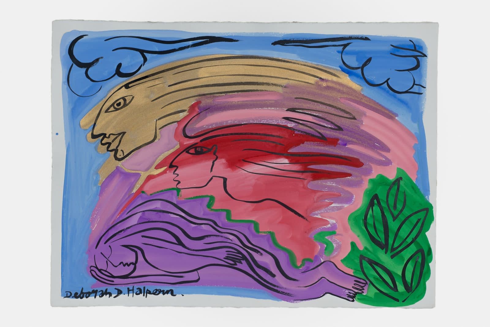 Deborah Halpern, Flying Spirits, Sleeping Person, 2017