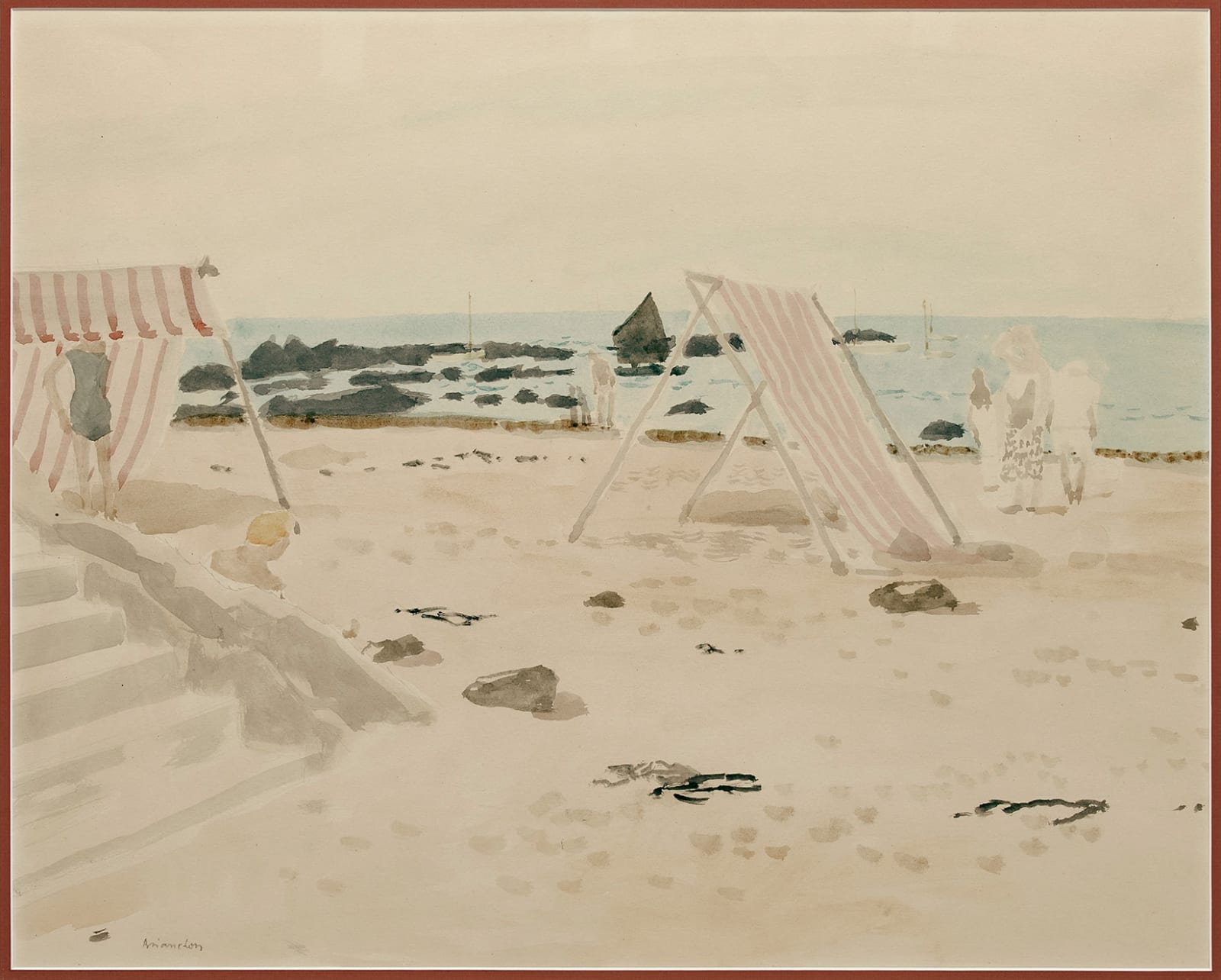 Maurice BRIANCHON, La plage, Ca. 1971