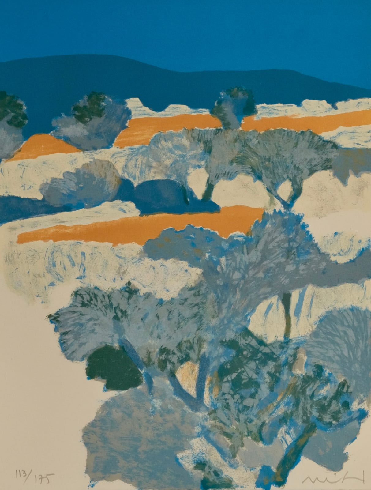 Roger MÜHL, Provence VIII, Les vergers d'oliviers, 1986