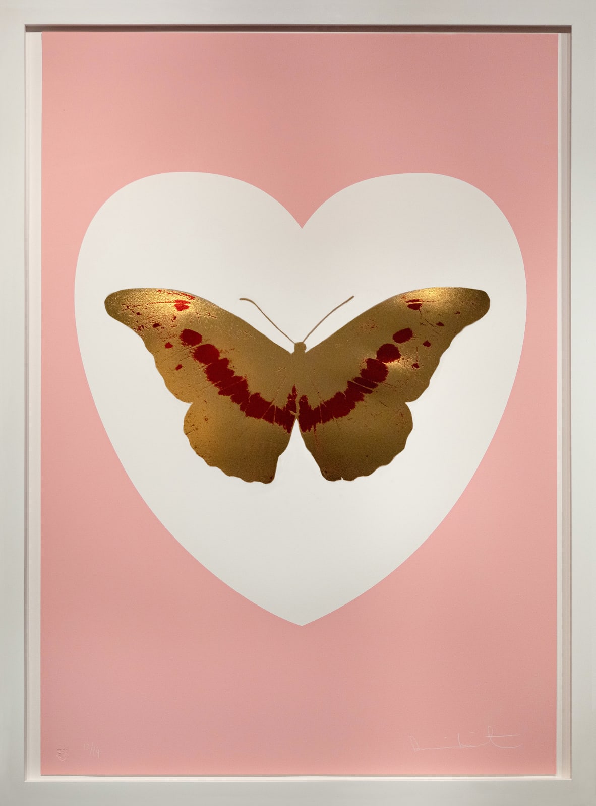 Damien Hirst, 'I Love You' Pink/Gold Butterfly, 2015