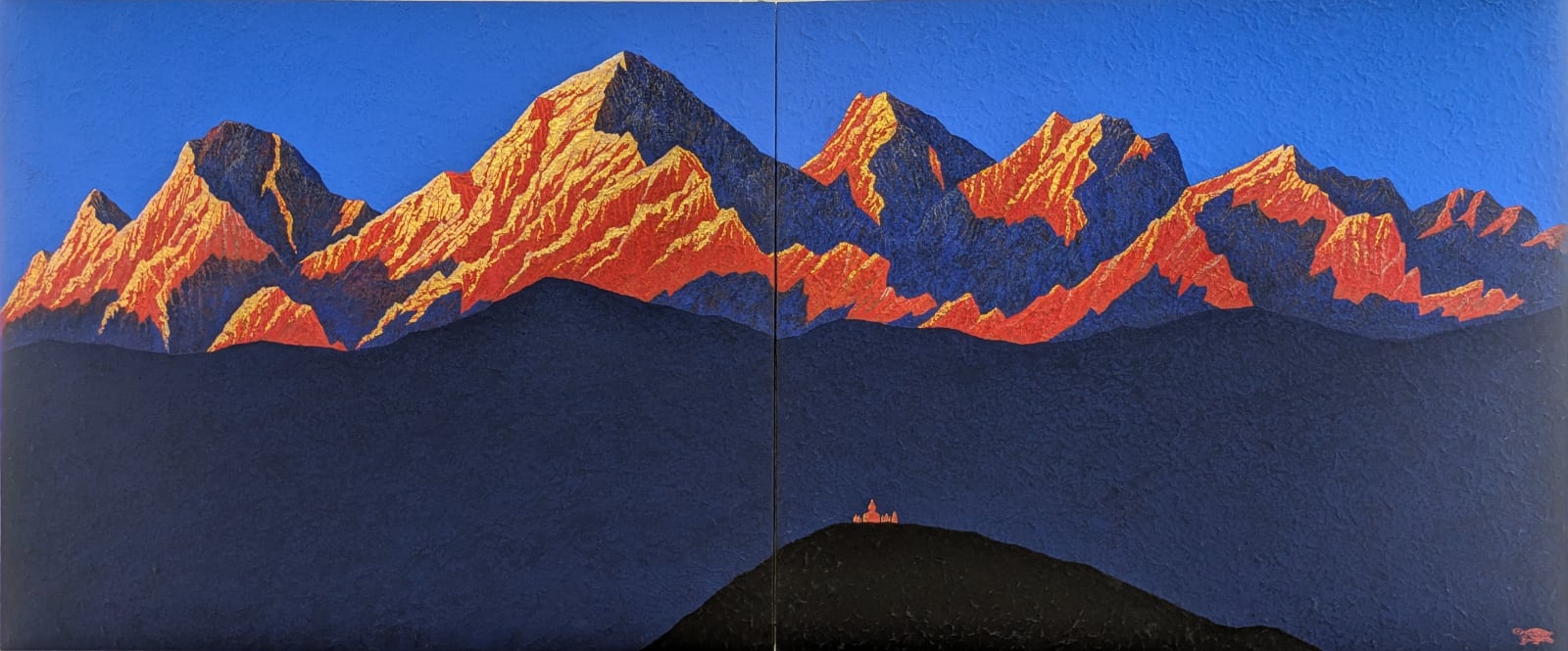 Chanmo KANG, Méditation- l'Amour de la lumière 7, Langtang, 2018