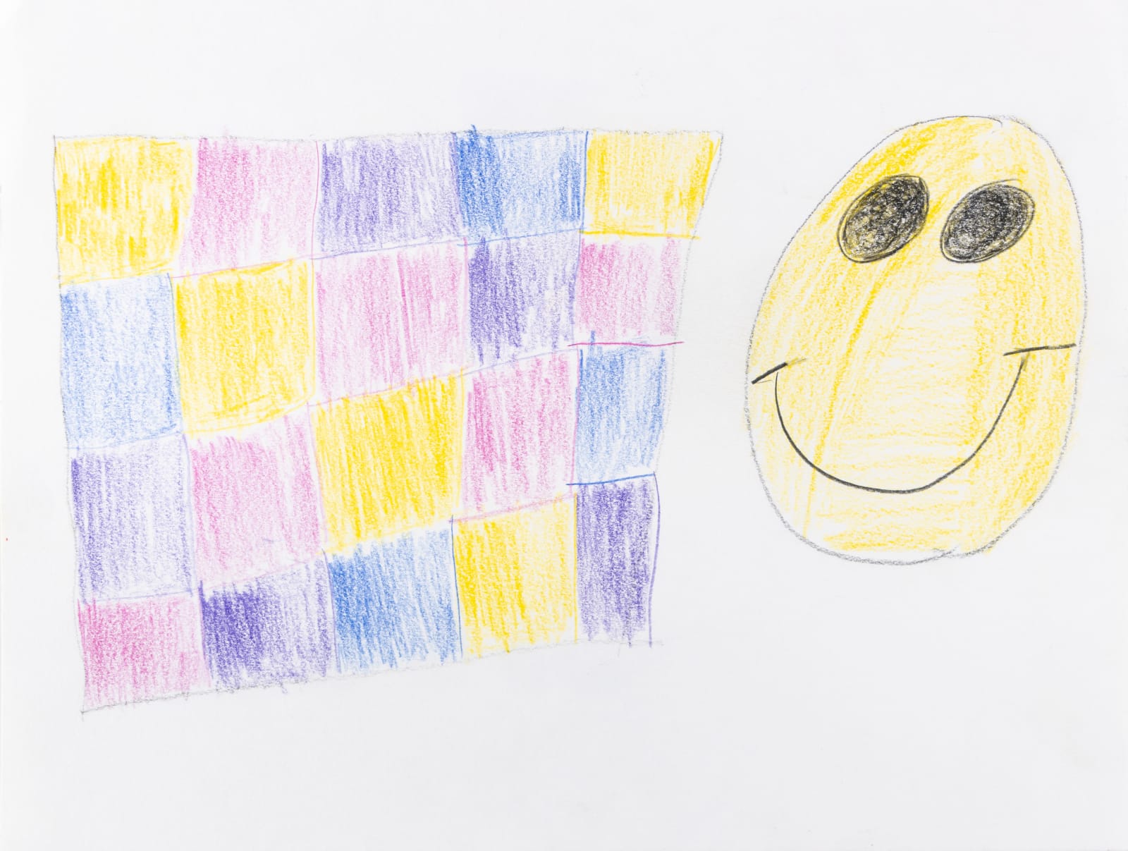 Carol Pyes, Placemat + Smiling Face, 2020