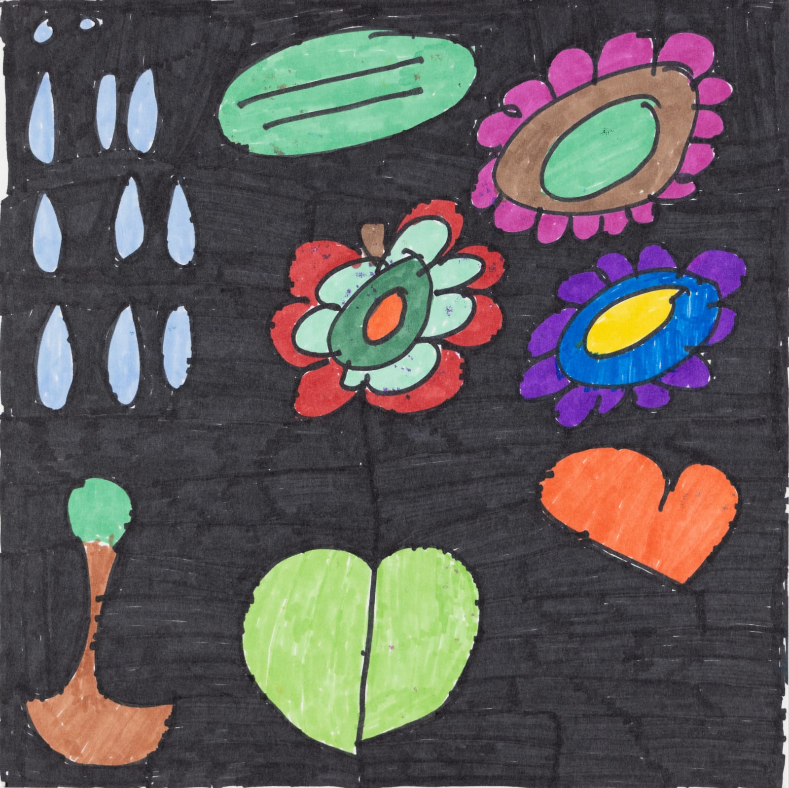 Maria Vanik, Rain Cloud Flower Tree Heart, 2020