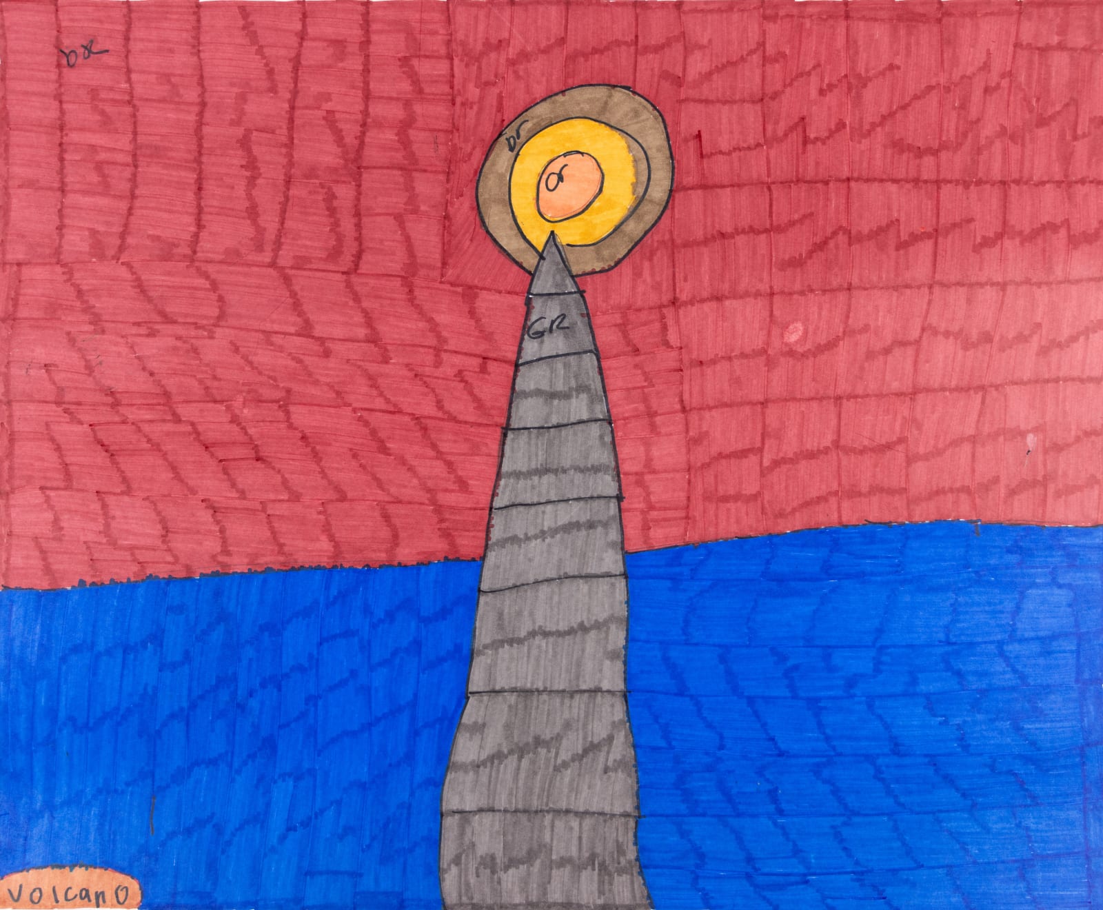 Maria Vanik, Volcano Blue Bricked , 2023