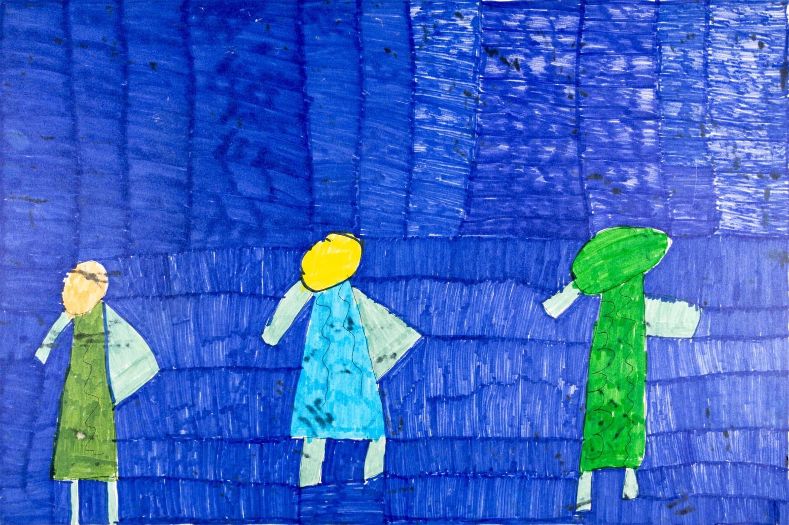 Maria Vanik, People Blue, 2019