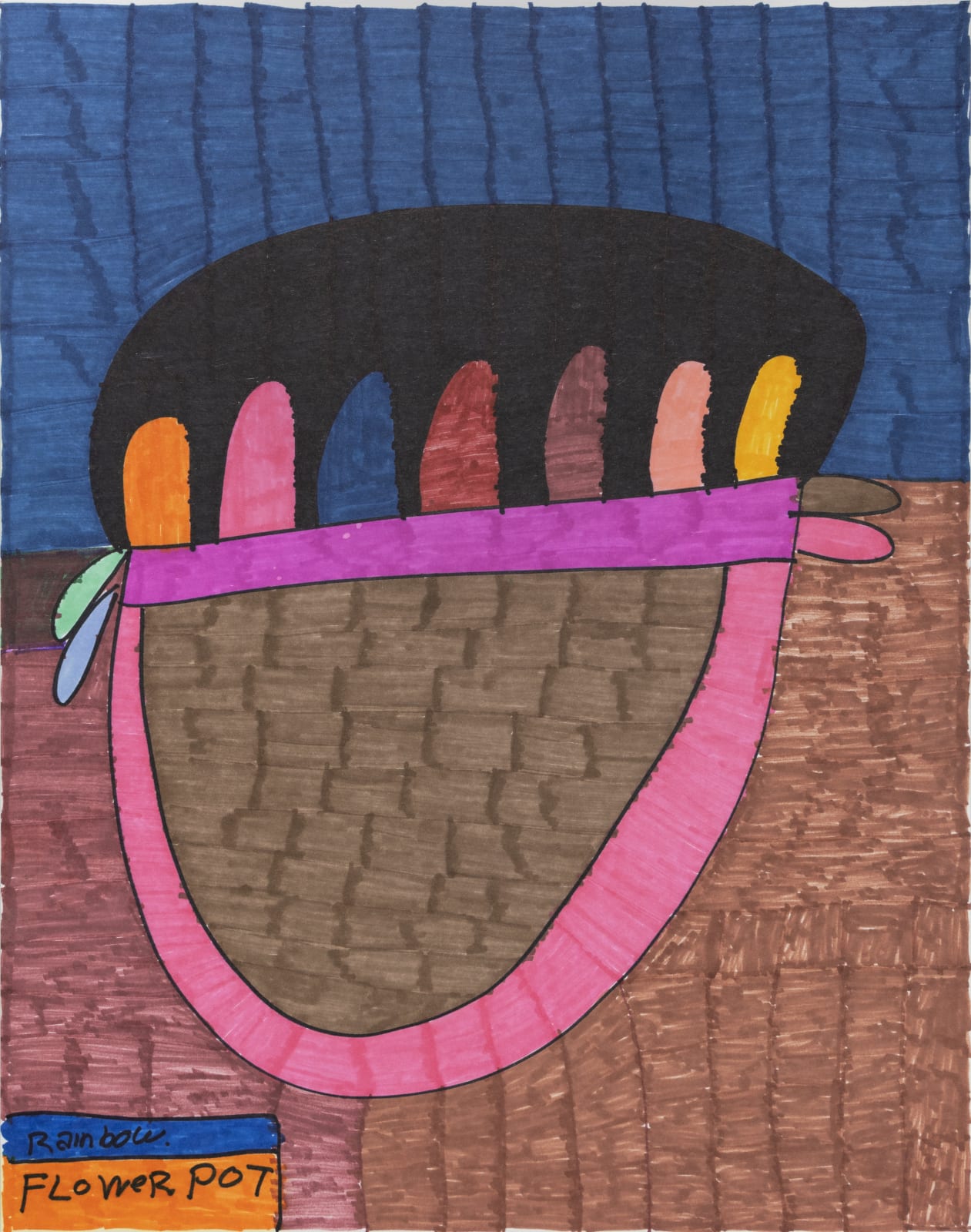 Maria Vanik, Rainbow Flower Pot, 2021