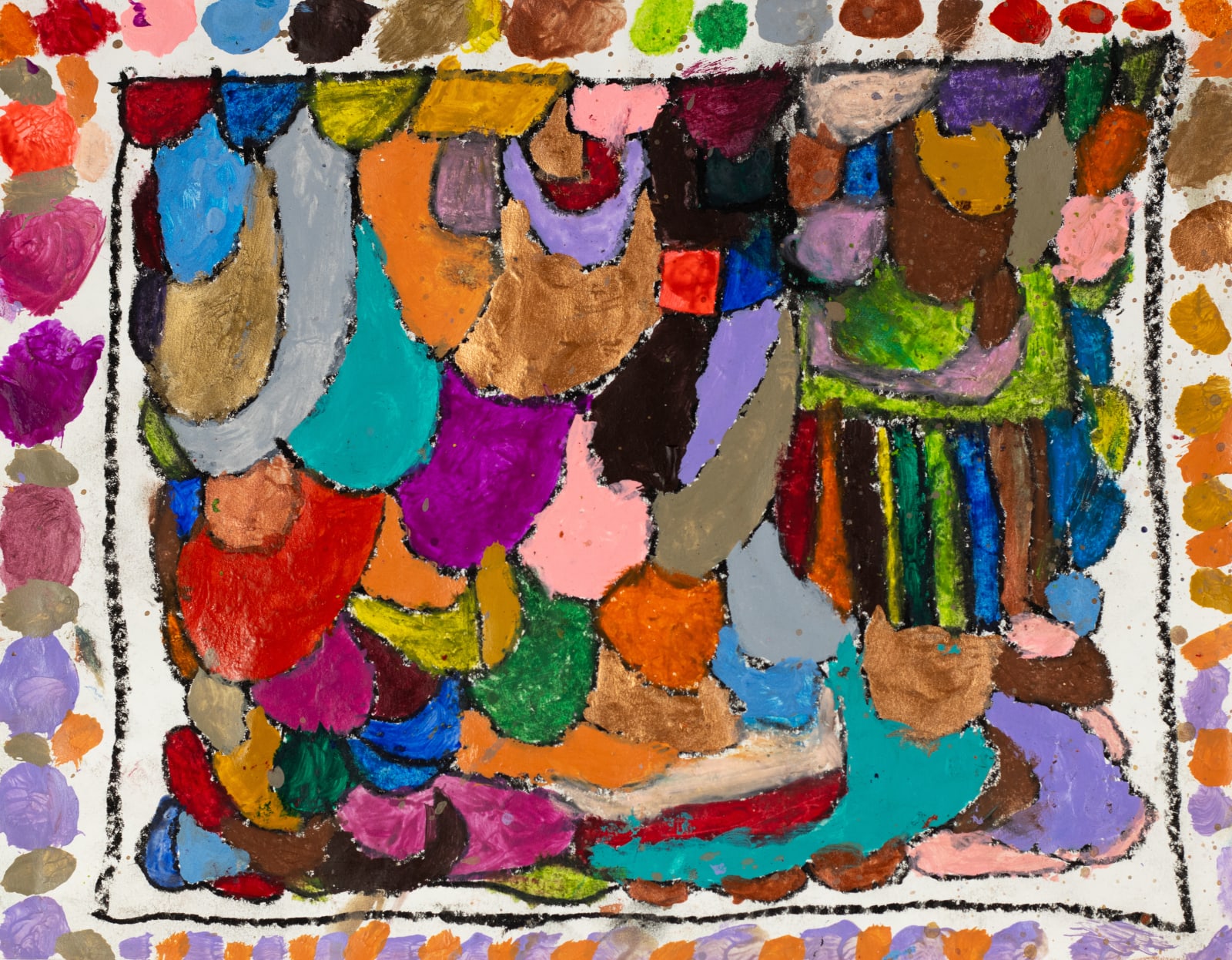 Marcus Imani Kennedy, Rainbow Pattern Design and Dots, 2021