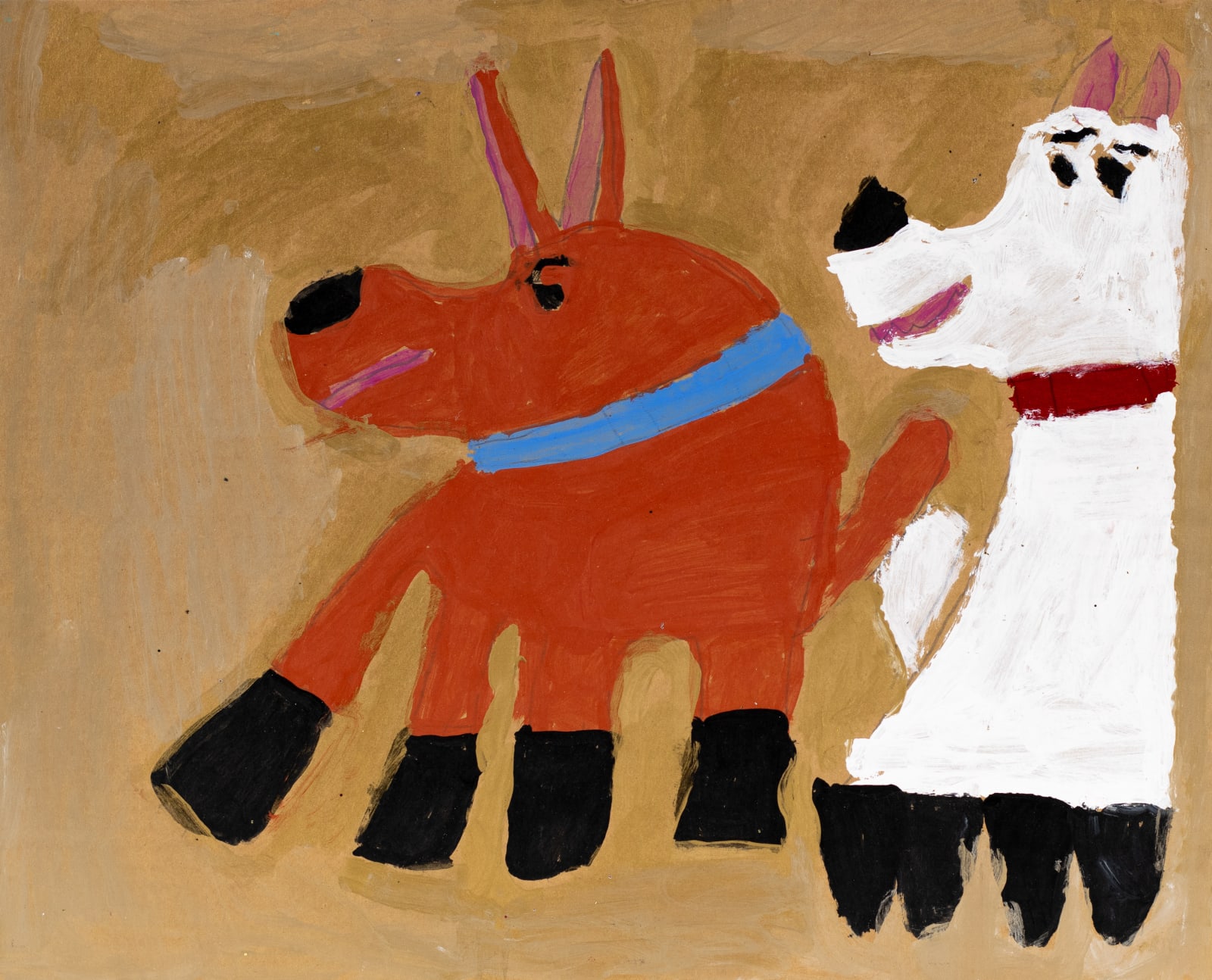 Jean Wilson, Untitled (Brown Dog, White Dog), n.d.