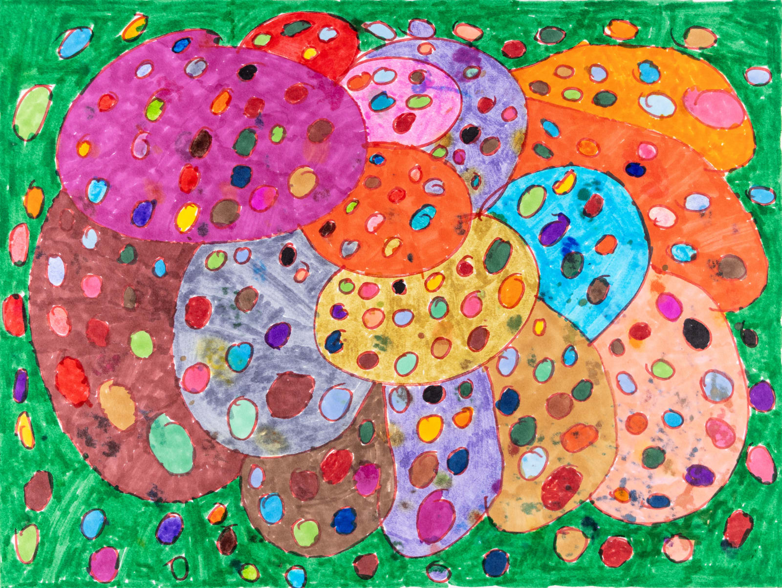 Maria Vanik, Red Virus, n.d.