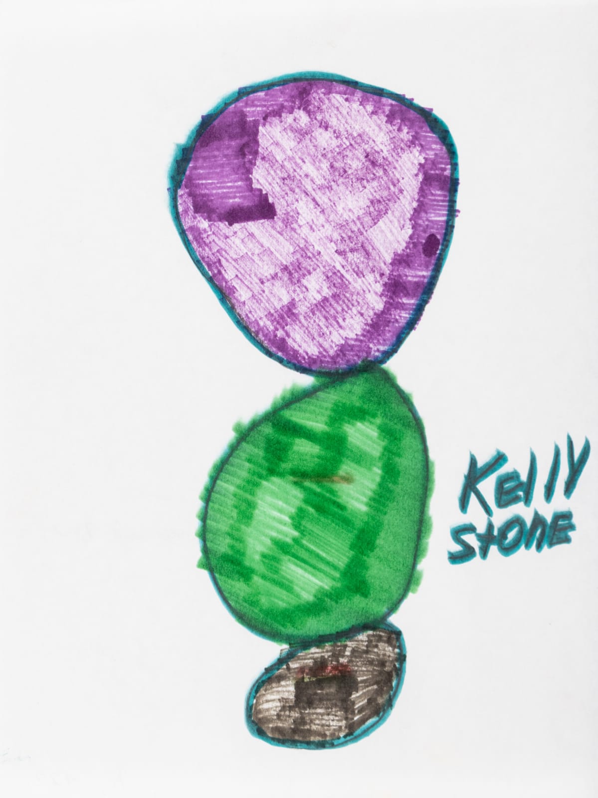 Kelly Stone, Pink, Purple Green, Brown, 2025