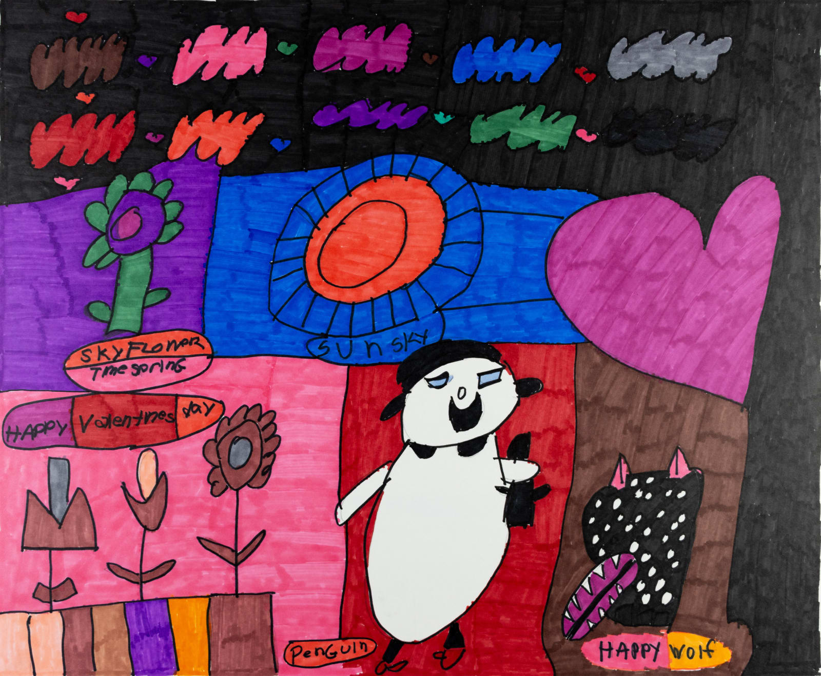 Maria Vanik, Sun Sky, Sunflower, Happy Wolf, Happy Valentines Day, Time Spring Pengiun, 2020