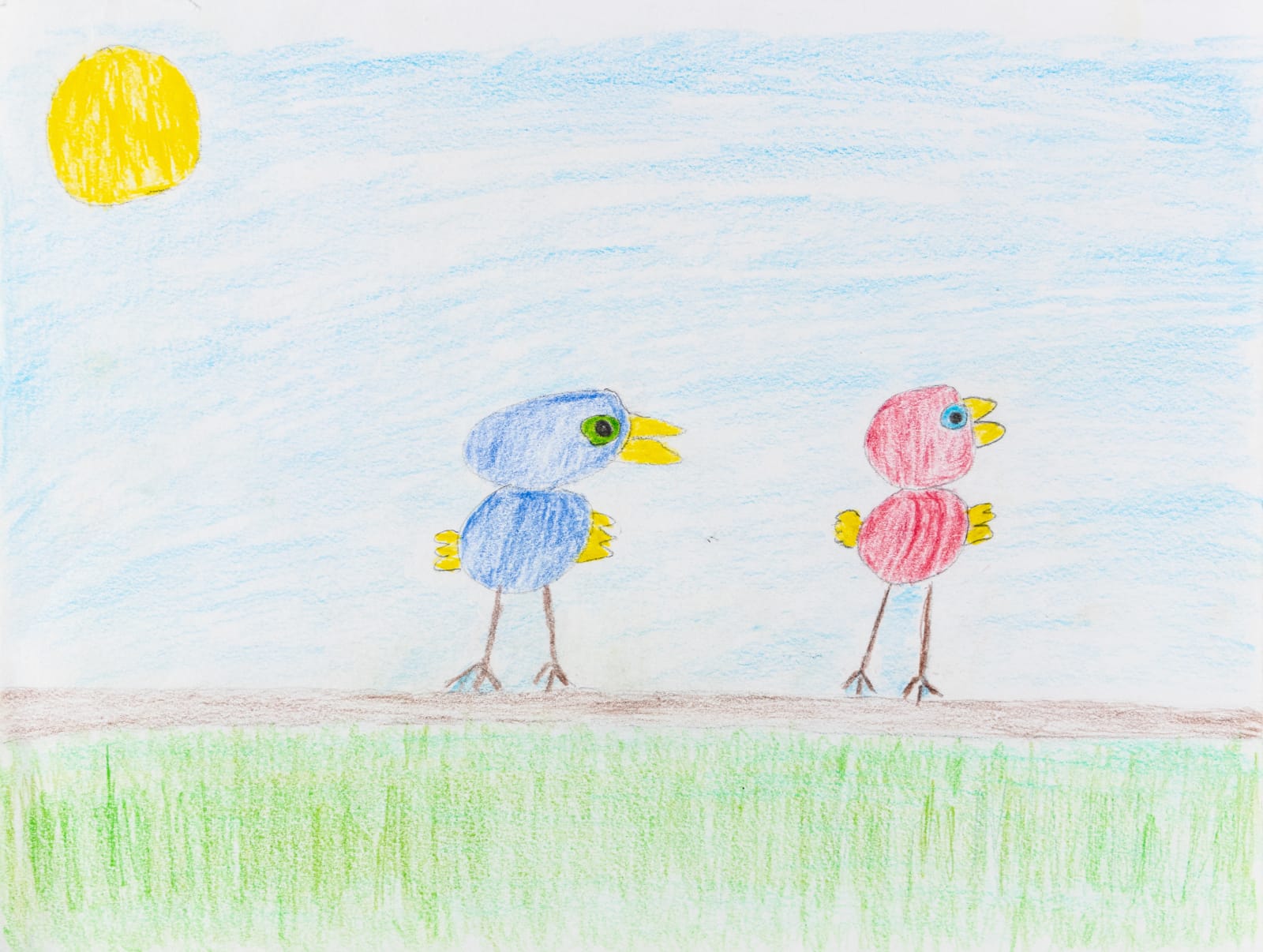 Carol Pyes, Birds on a Log, 2020