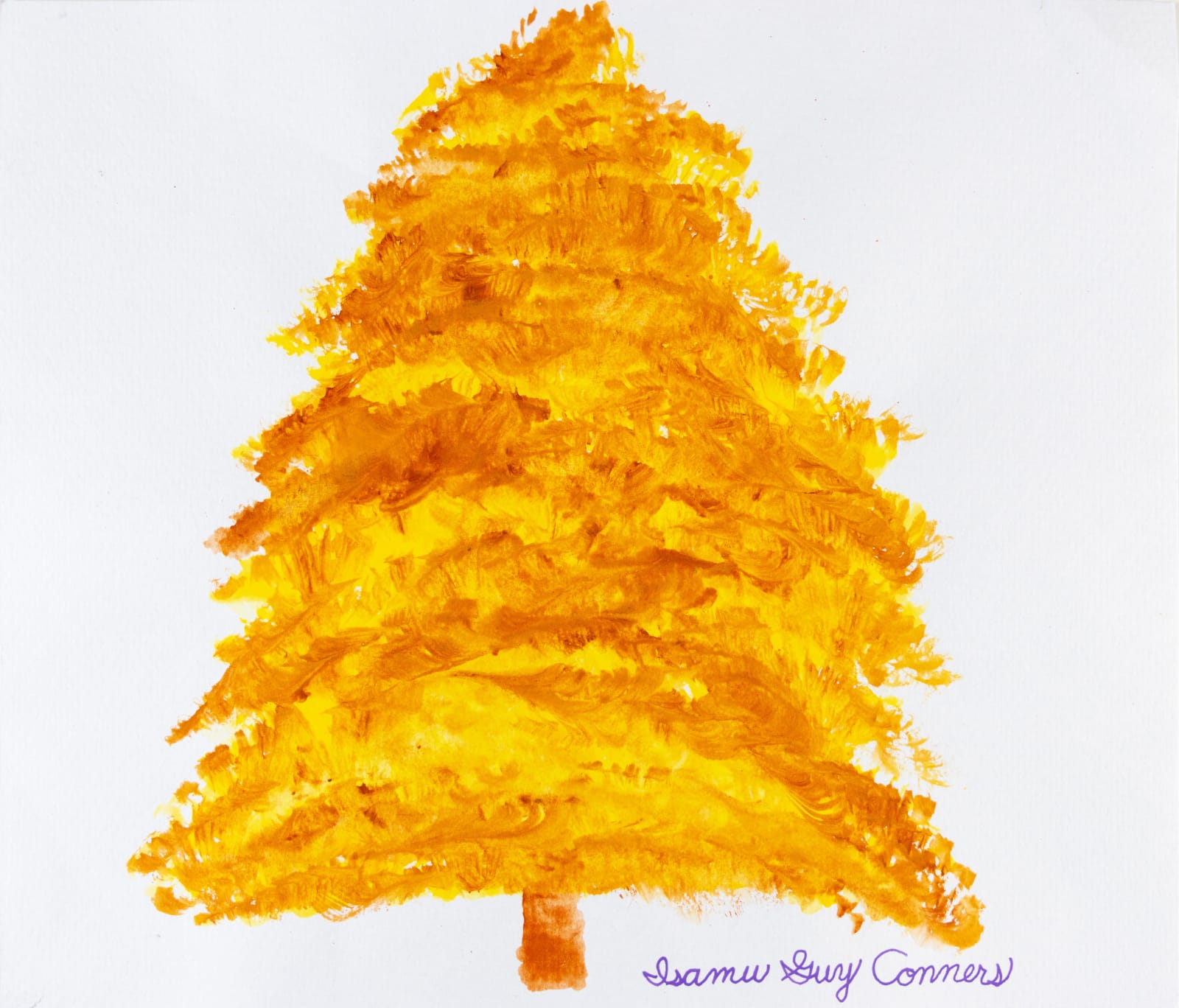 Isamu Guy Conners, Red and Yellow Pine Tree, 2020