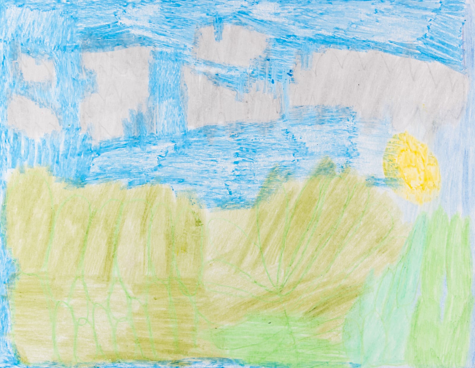 Kelly Stone, Clouds, Sun, and Flowers, 2019