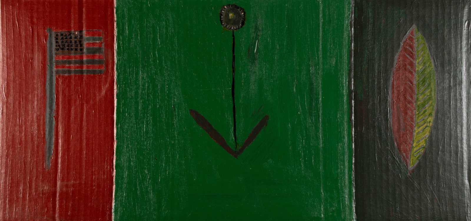 Stefan Harhaj, Flag + leaf + flower, 2024