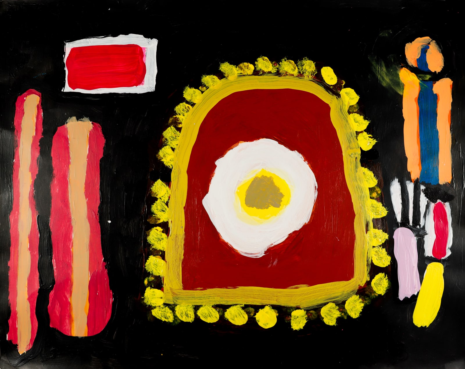 Jean Wilson, Egg in a Hole on Black, 2018
