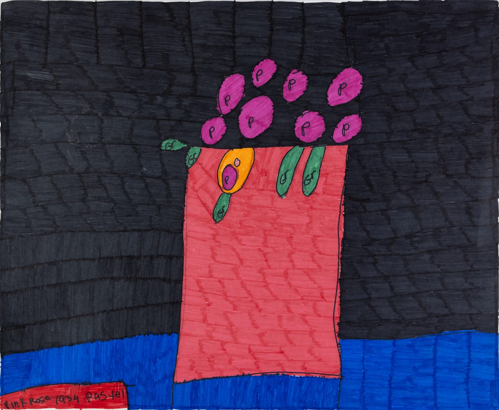 Maria Vanik, Pink Rose 1934 Pastel, 2022