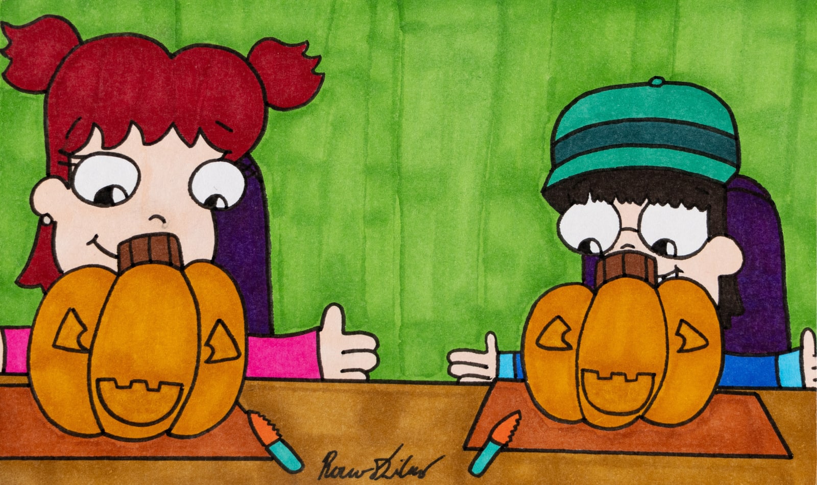 Rocco DiCaro, Kids Making Jack-o'-lanterns, 2024