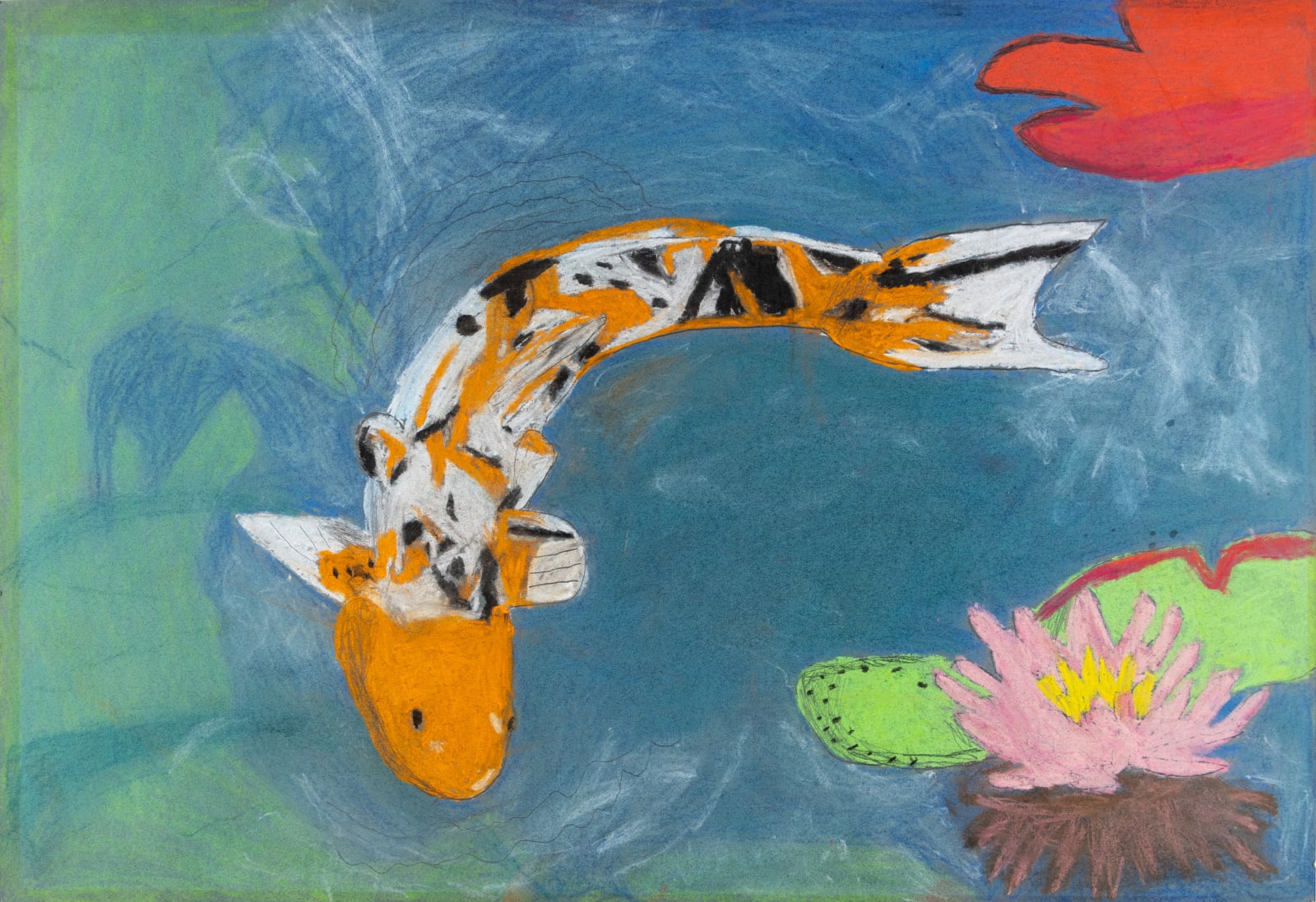 Jack O'Sullivan, Untitled (Koi fish and lotus flower) , n.d.