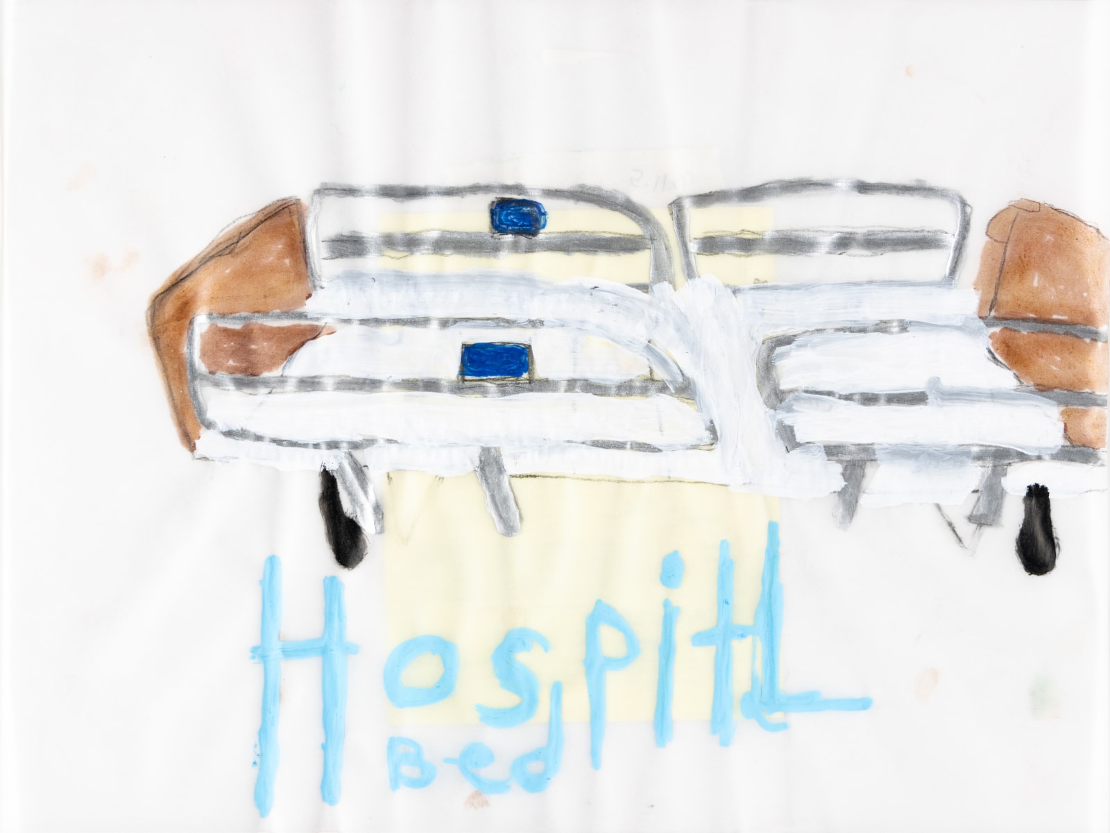 Renata Berdes, Untitled (Hospital Bed Blue), 2023