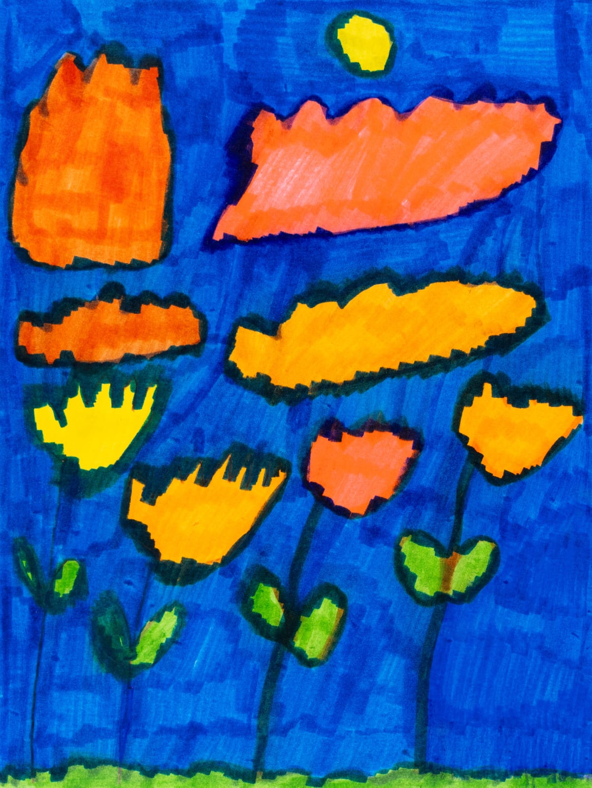 Kelly Stone, Rainbow Flowers, 2019