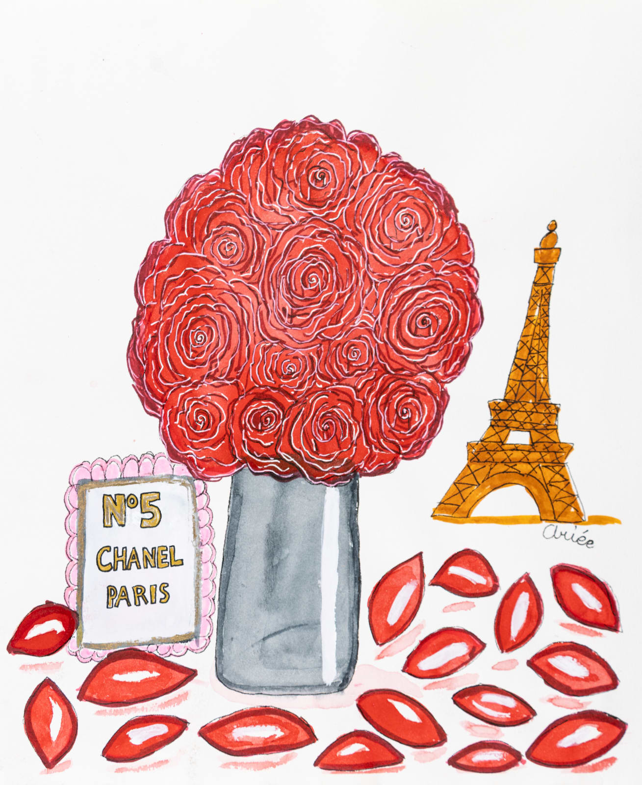 Ariée, Red Roses in Paris, 2025