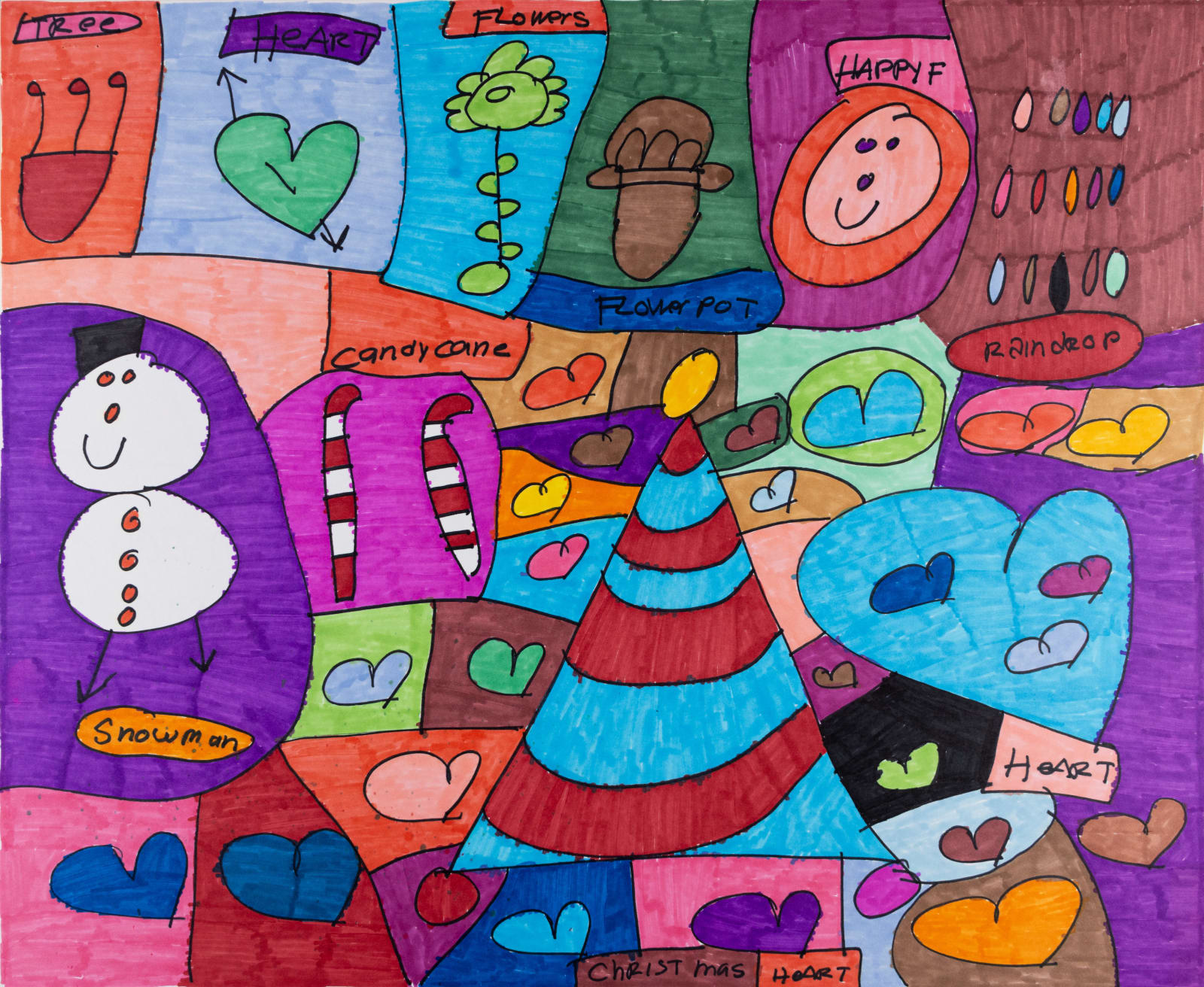 Maria Vanik, Snowman, Candycane, Christmas Heart, 2021