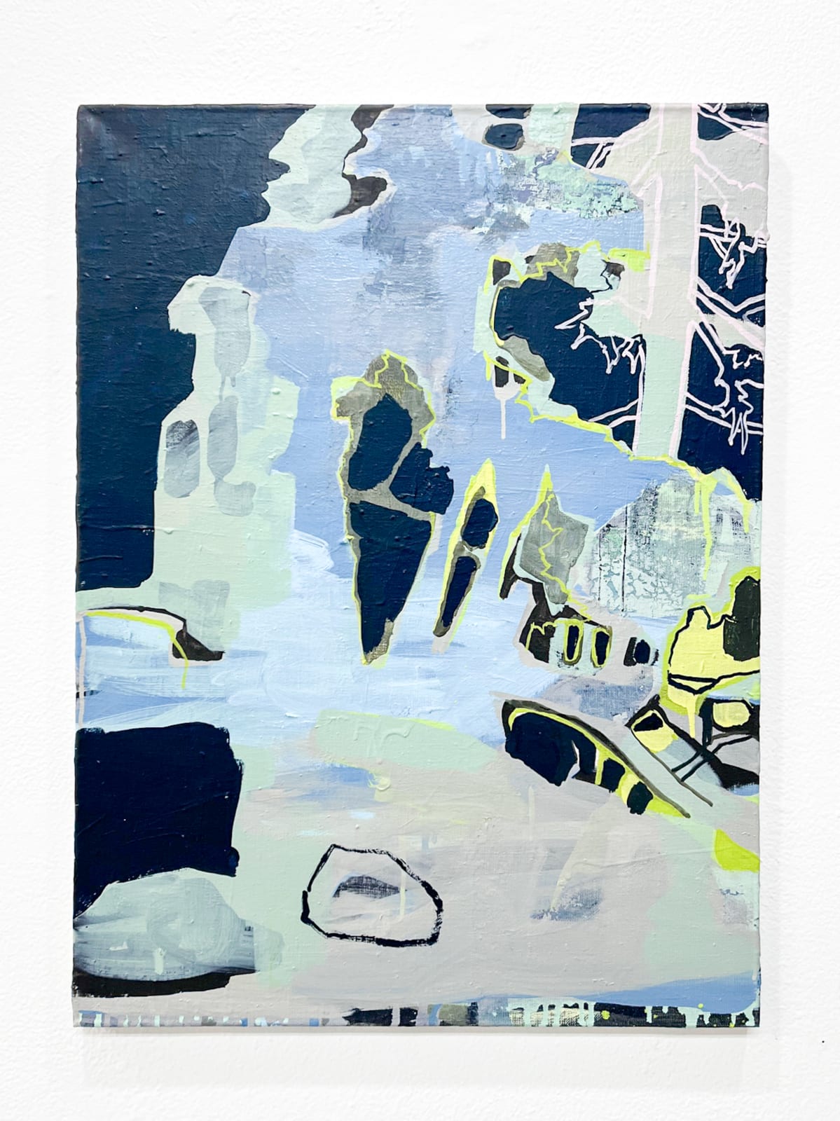 Amy Vogel, The Woods: Two Blues and Yellow, 2021