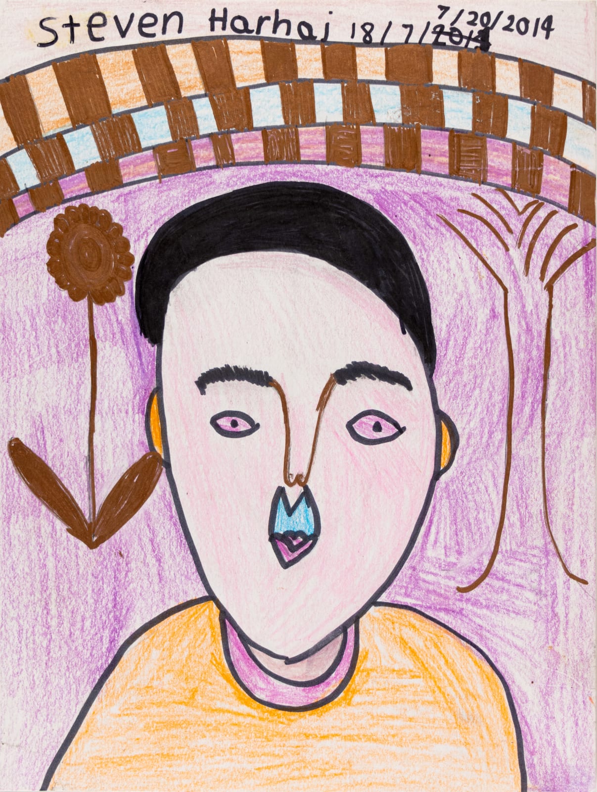 Stefan Harhaj, Untitled (Oil Pastels), 2019