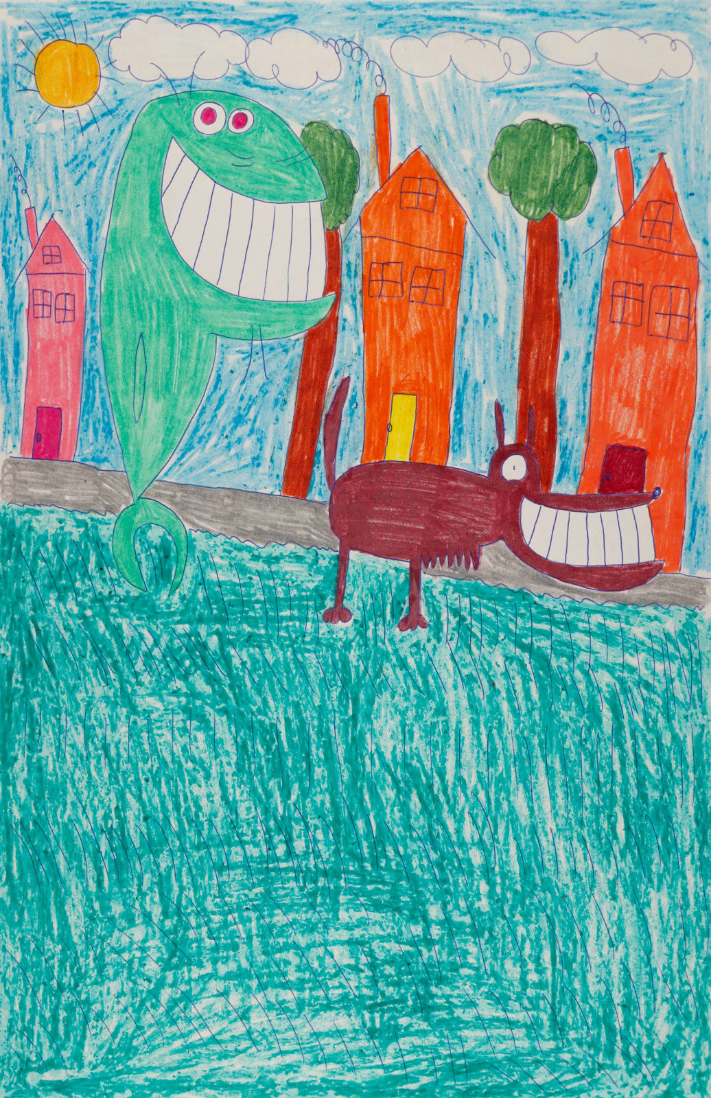 Alex Scott, Untitled (Fish and Dog), n.d.