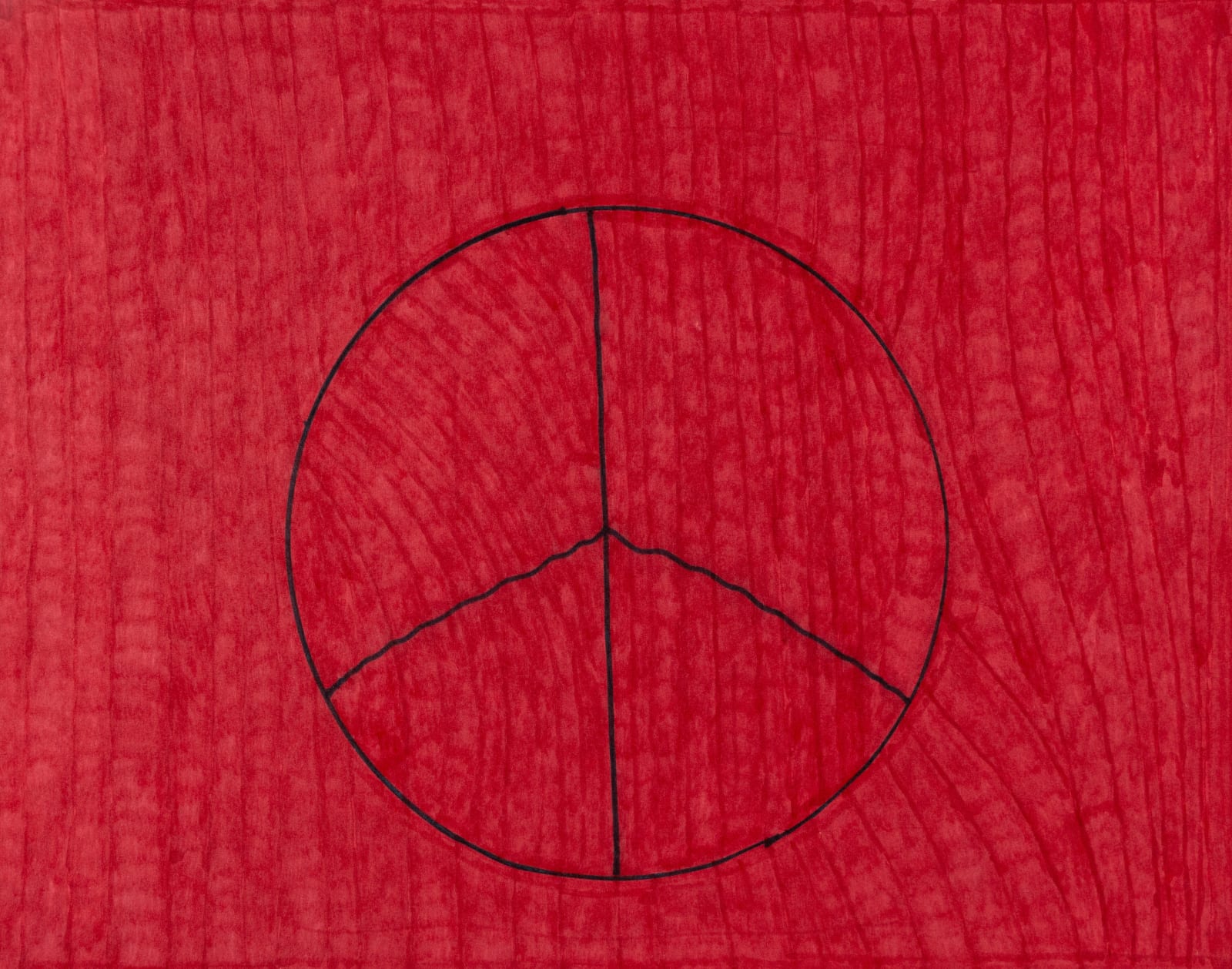 Bill Lilly, Red Peace Sign, 2022