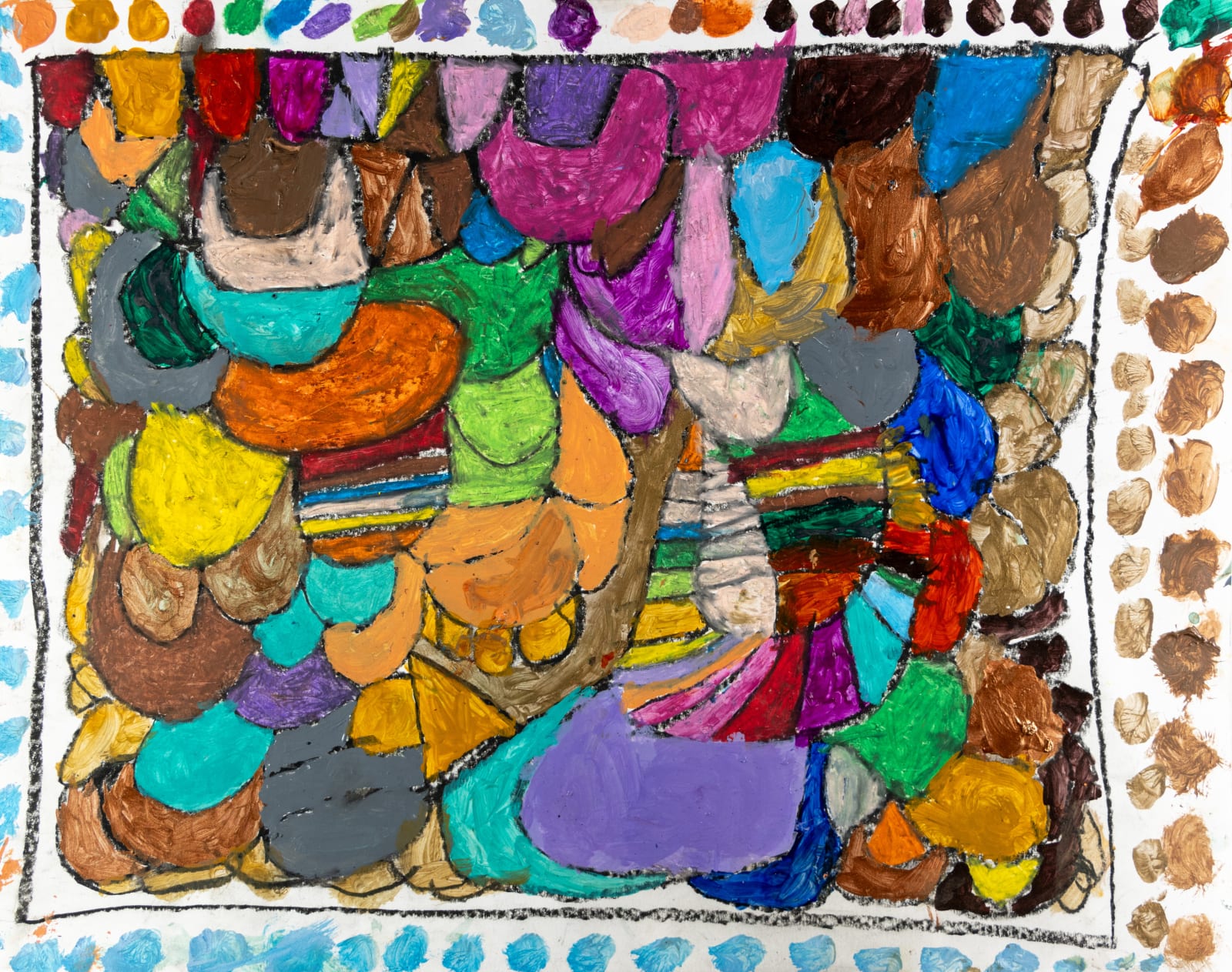 Marcus Imani Kennedy, Rainbow Abstract and Dots, 2021
