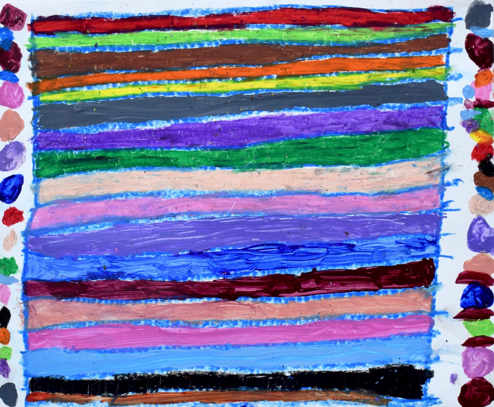 Marcus Imani Kennedy, Rainbow Art Design Stripes and Dots, 2021