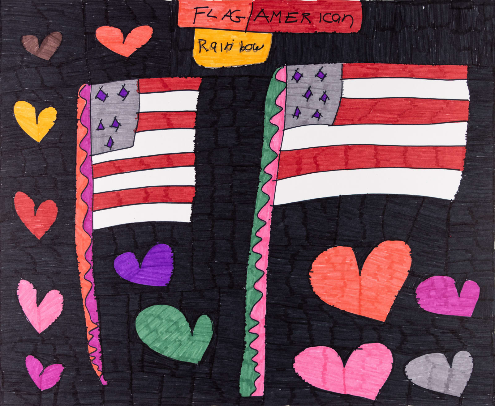 Maria Vanik, Flag American Rainbow, 2021